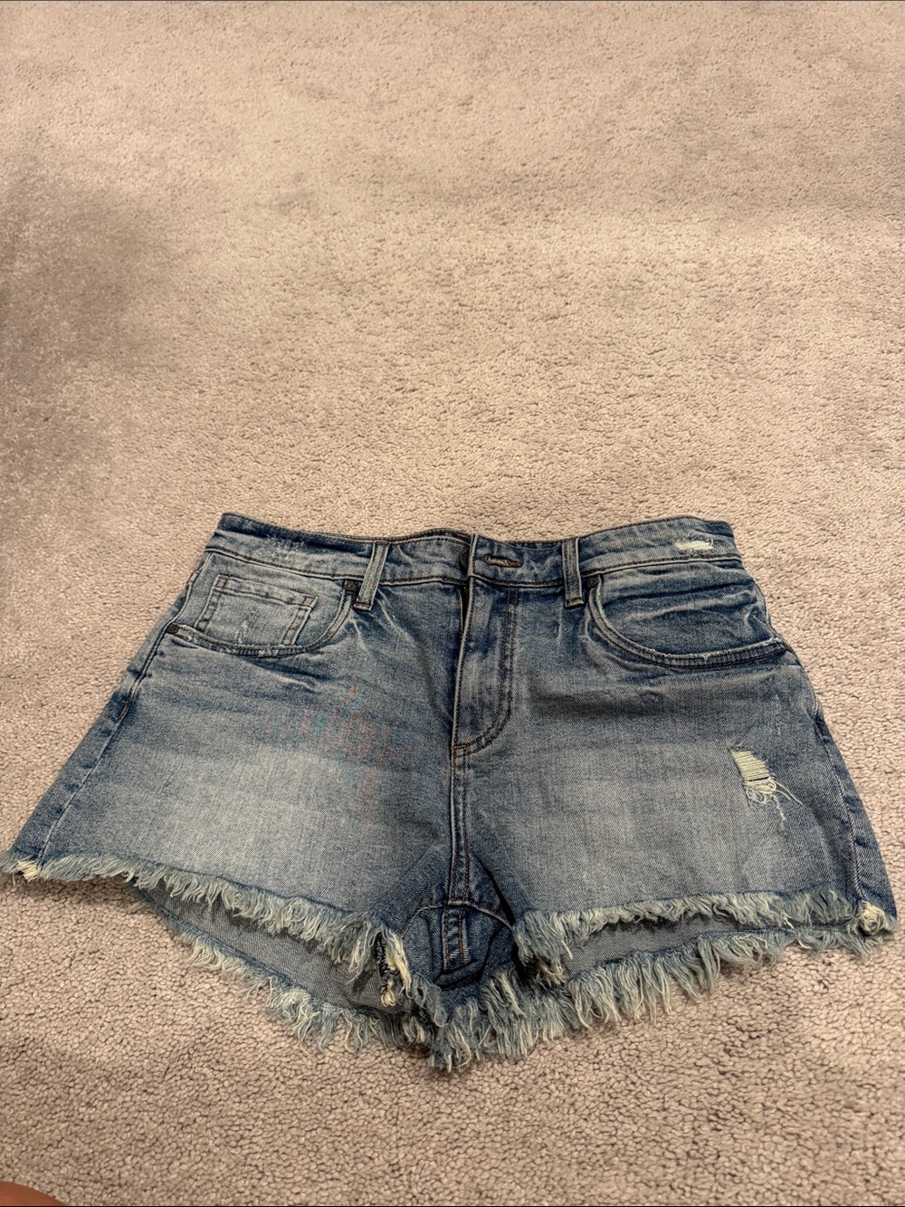 Kut from the Kloth Light Blue Distressed Denim Cutoff Shorts